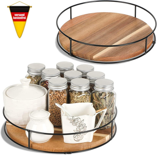 Drehbare servierplatte holz - servierplatte,