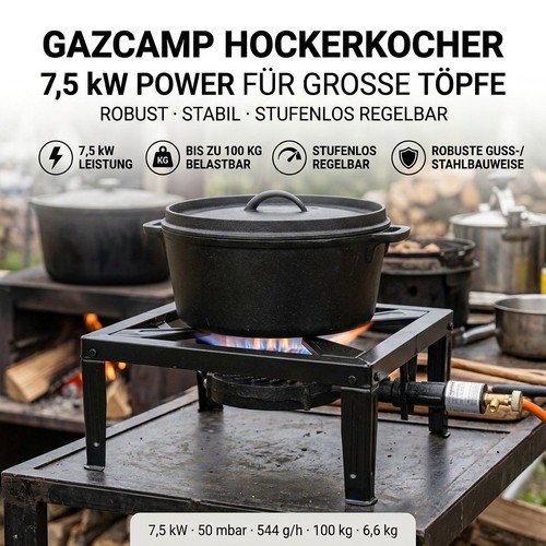 Gazcamp hockerkocher kw - 7,5,