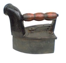 Vintage kohleeisen mit - 9",