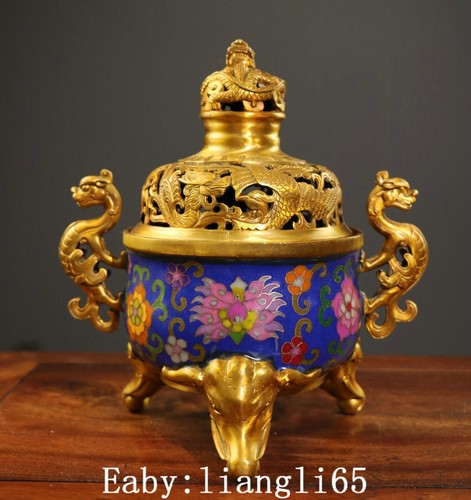 Old bronze cloisonne - 8.6''old,