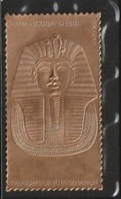 Goldbarren 19 Die Goldmaske ,  £8,00 Staffa Scotland  1/100 Oz  958er Gold