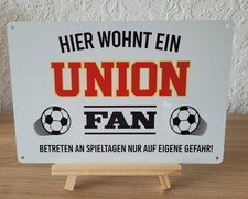 Union fan blechschild - fan,