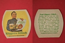 Küppers Kölsch Mann mit Tablett u Rezept Brauerei Bierdeckel Coaster Beermat