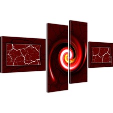 Abstrakt Bilder auf Leinwand Digitalart Vierteilige Bilder