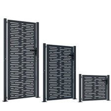 Metall Gartentor Gartentür Hoftor Tor Eingangstor Zauntor Stahl Anthrazit