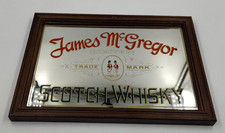 James McGregor Scotch Whisky Spiegel ? Vintage Bar Deko Glas Holzrahmen ?
