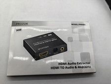 HDMI Audio Extractor 4K PROZOR HDMI zu HDMI Optisch 3.5mm, HDMI Optical Video