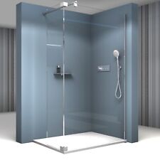 Dusche  Walk In Duschwand Duschabtrennung Nano ESG Glas NT109 mit Spritzschutz