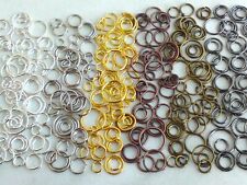 100 Biegeringe 4-10mm Binderinge Verbinder Ösen Mix Schmuck Basteln Farbwahl