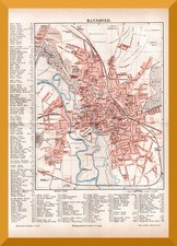 Hannover +Original Stadtplan