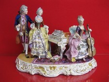 Unterweissbach Porzellan Figur Thüringen Musik Klavier Rokoko Barock Cello 48 cm