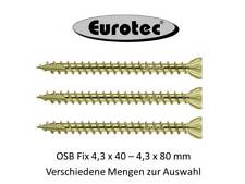 Eurotec OSB Fix Holzbauschrauben Verlegeschrauben Plattenschrauben TORX