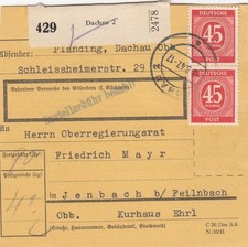 Paketkarte 1948: Planding