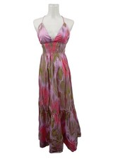 ZARA Sommerkleid Damen Kleid Gr. DE 40 pink-grün Casual-Look