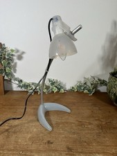 IKEA Schreibtischlampe Retro Stil klar blickdicht weiß Nachttisch Leselampe Morker