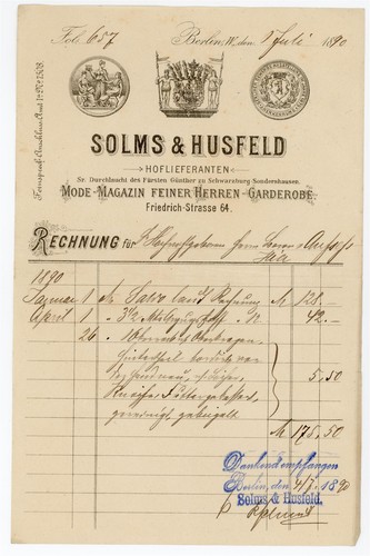 Rechnung solms husfeld - rechnung,