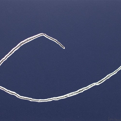 Siebdruck abstrakt blau - siebdruck,