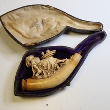 Erotika Galanterie Szene Meerschaumpfeife, 19 Jhd., Wien 10 cm   D38