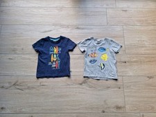 2 T-Shirts Gr. 92 H&M + Liegelind ~ Jungen Frühling Sommer Shirt Baby blau grau