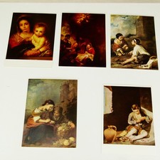 5 Kunstkarten - Bartolome Esteban Murillo - Ältere Postkarten,vmtl 60er Jahre