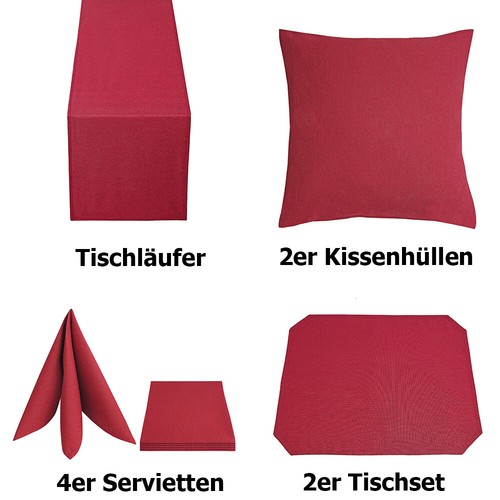 Leinen optik tischläufer - leinen,