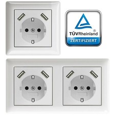 Steckdose mit 2 x USB, passend