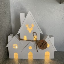 Deko Haus Kirche mit LED