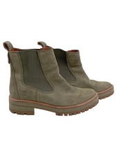 Timberland Chelsea Boots Damen Stiefelette Wildleder Oliv Gr. 39.5