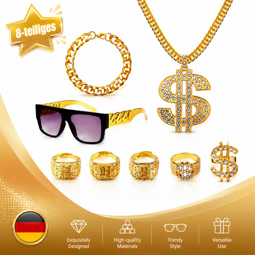 Halskette dollar kette - halskette, set