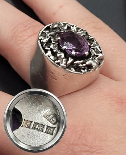 Vintage brutalist ring 925 - vintage,