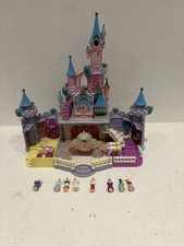 Polly Pocket Cinderella Schloss komplett mit 8 Figuren & Kutsche und Pferden 1995