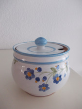 Tontopf Marmeladentopf Marmeladenschale mit Deckel handbemalt Handarbeit "Butz"