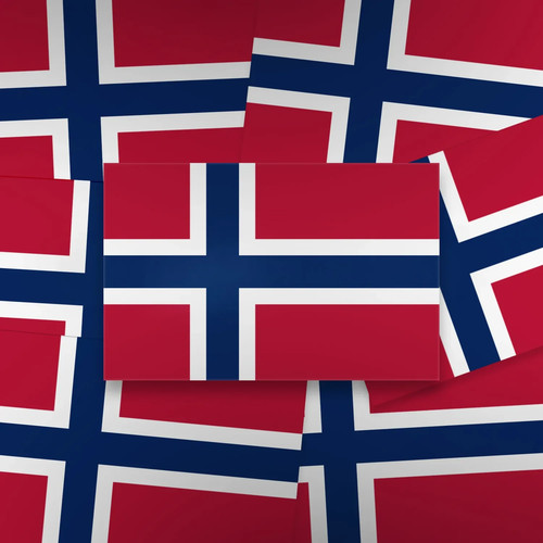 100x norwegen flagge sticker - norwegen,