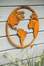 Weltkarte Weltkugel Edelrost