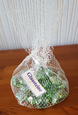 24  Glassteine Grün versch. Muster  Deko