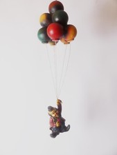 Clown Statue Figur hängend an Luftballons L 69 cm
