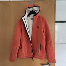 Jack Wolfskin Fleece-Jacke stormlock Teddyfell gefüttert Kapuze Markenlogo Gr.S