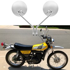 Chrom Motorrad Spiegel Rückspiegel Für Yamaha DT400 DT125 DT175 DT100 DT80 DT360