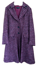 Mantel Winter 40  beere schwarz rosa kariert sehr schöne Paßform