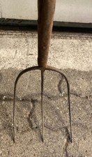 Antike Grabgabel Dunggabel Heugabel Mistgabel Werkzeuge Eisen 3 Zinken VINTAGE