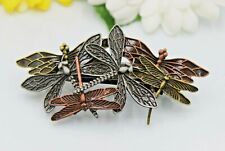 Haarspange Haarschmuck Klammer Libelle Retro Vintage Bronze Silber #S007