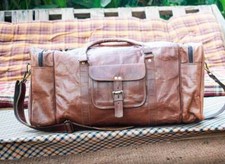 Neu Herren Leder Tasche Reise