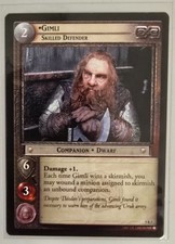 LOTR TCG ! GIMLI SKILLED DEFENDER 5R7 ! BATTLE OF HELMS DEEP !