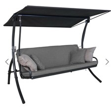 Die Angerer Elegance Hollywoodschaukel Im Design Smart Granit Grau mit Kissen