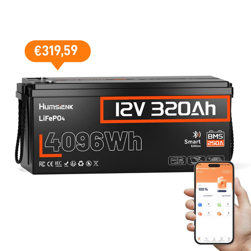 Lifepo4 300ah 12v bluetooth - 300ah,