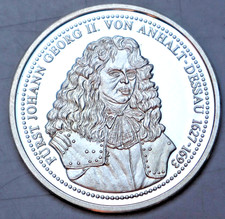 MEDAILLE: DESSAU - FÜRST JOHANN GEORG II. VON ANHALT-DESSAU, 999 SILBER, PP Be51