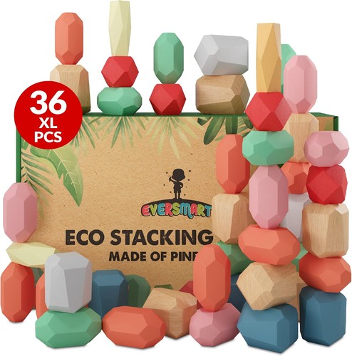 Pcs wooden stacking blocks - stacking,