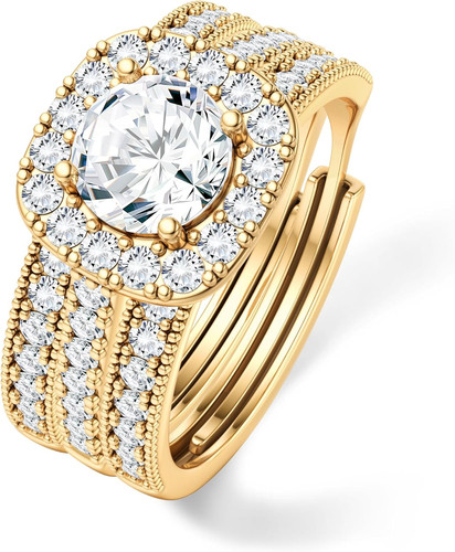 Drei eins ringe - drei-in-eins, gold/silber