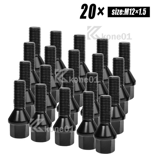20x schwarz radschrauben - 20x,
