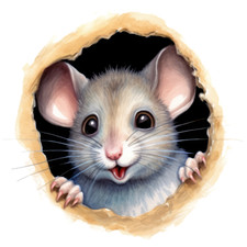 Autoaufkleber Maus lustig 9x9